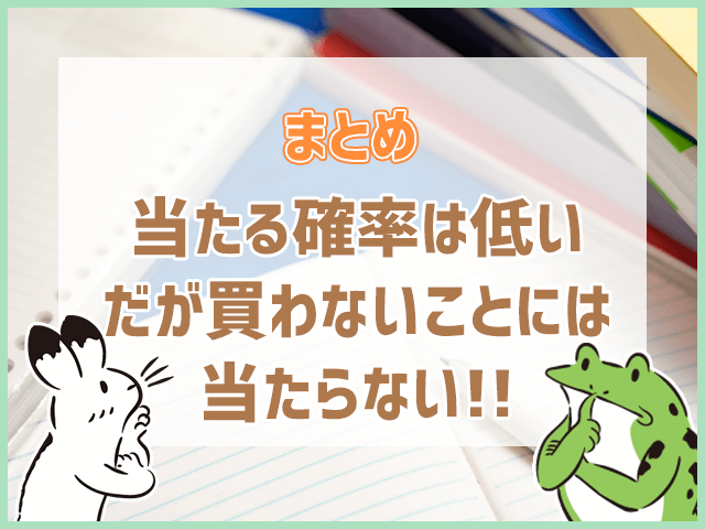 宝くじが当たる確率は低いが…