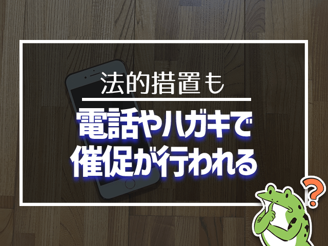 電話やハガキで催促が行われる