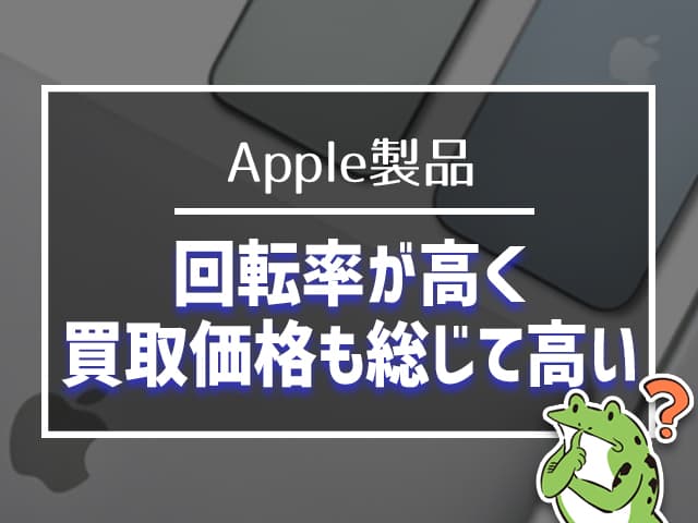 アップル製品は回転率が高く、買取価格も高い