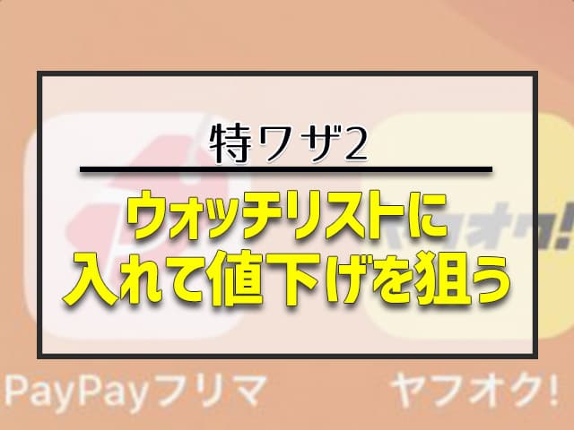 ウォッチリストに入れて値下げを狙う