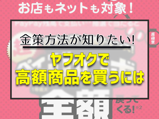 ヤフオクで高額商品を買うには