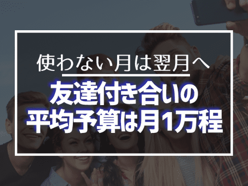 友達付き合いの平均予算は1万ほど